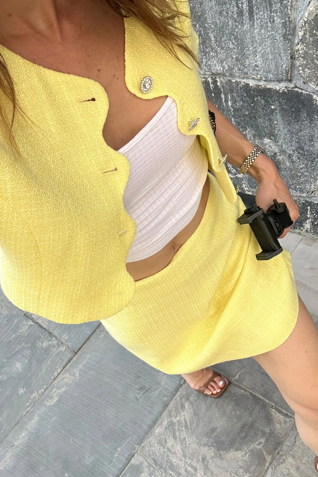 Sunday Yellow Cropped Jacket - Image 11