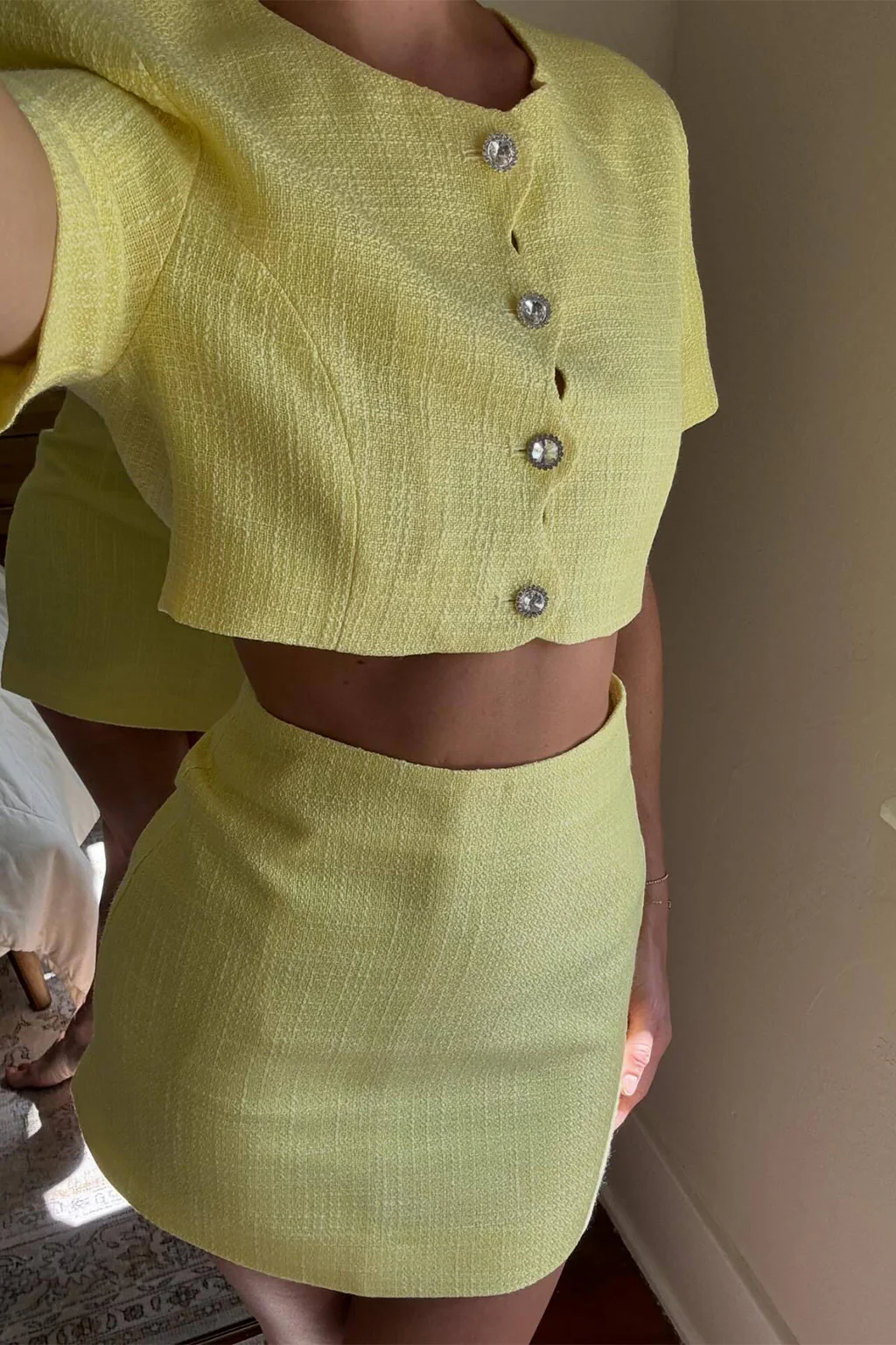 Sunday Yellow Cropped Jacket - Image 5