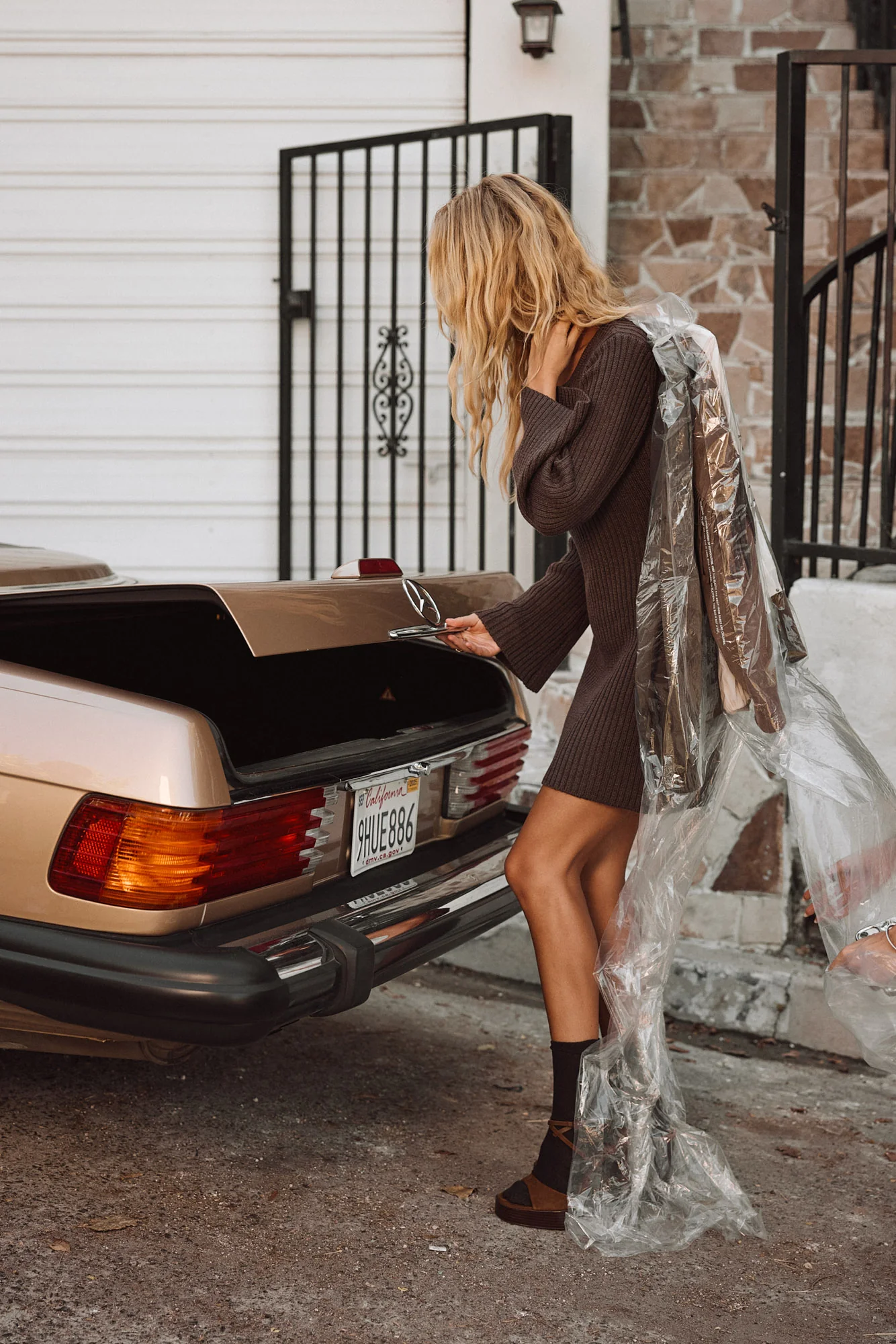 Tate Espresso Sweater Mini Dress - Image 3