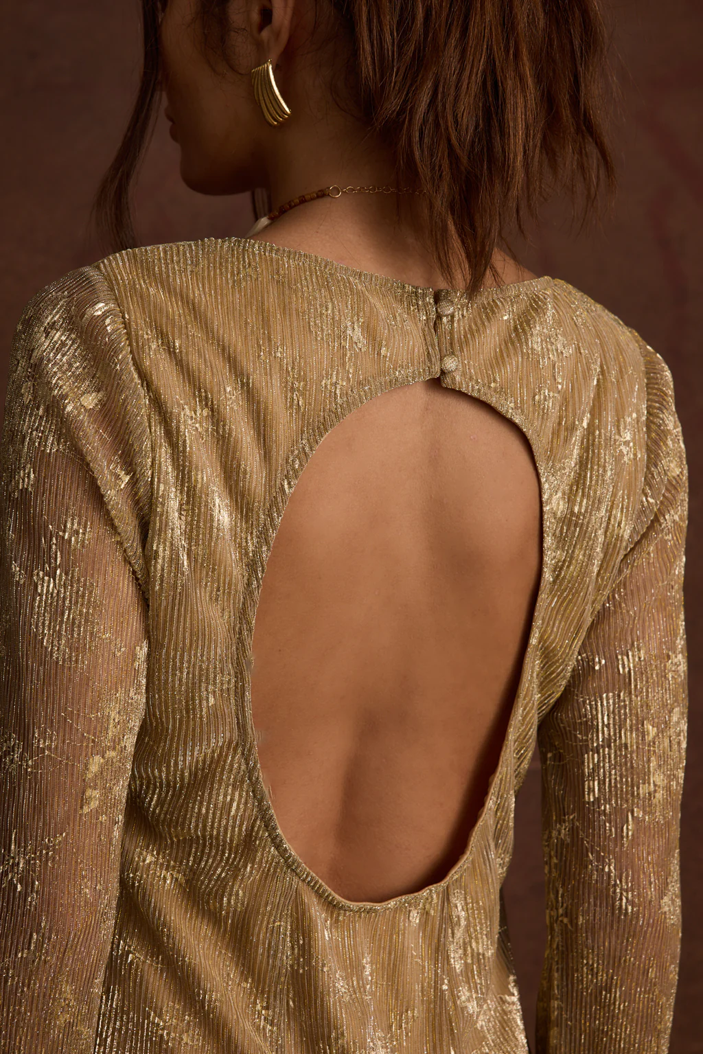 Tate Gold Mini Dress - Image 5