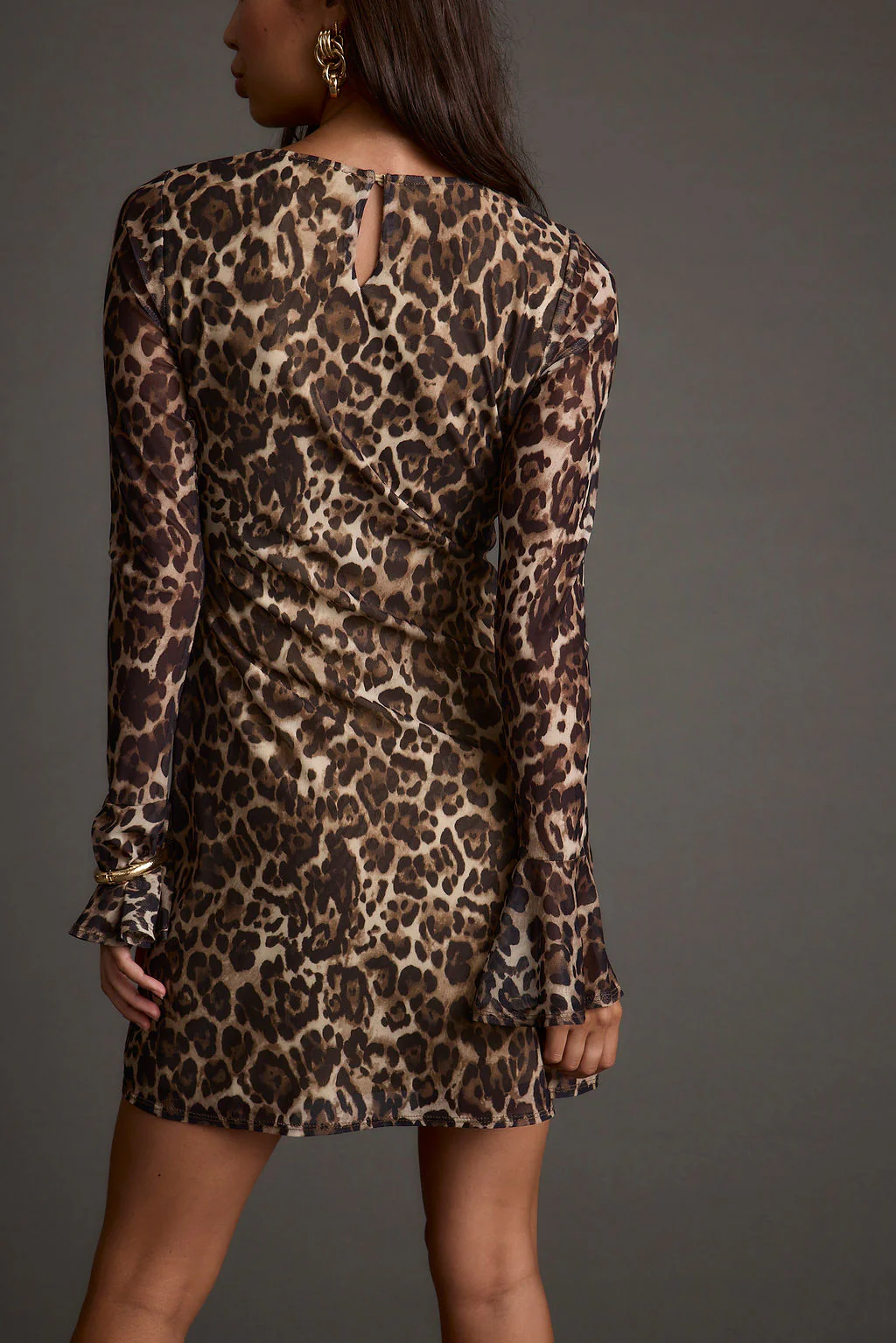 Tatum Leopard Mesh Mini Dress - Image 2