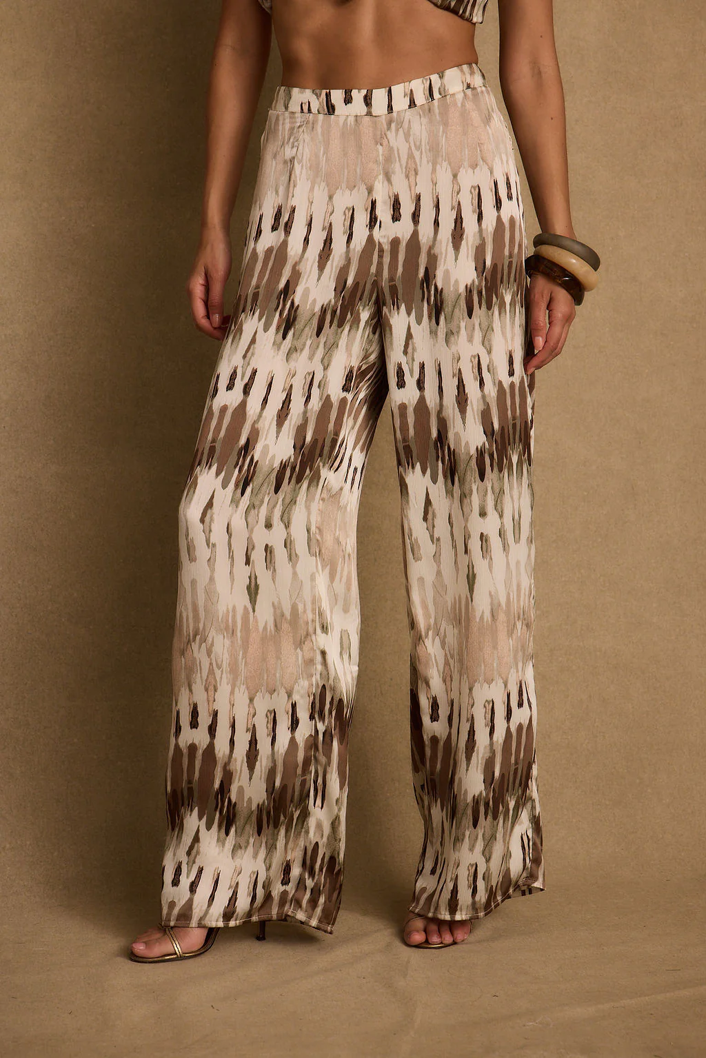 Taza Abstract Satin Pant