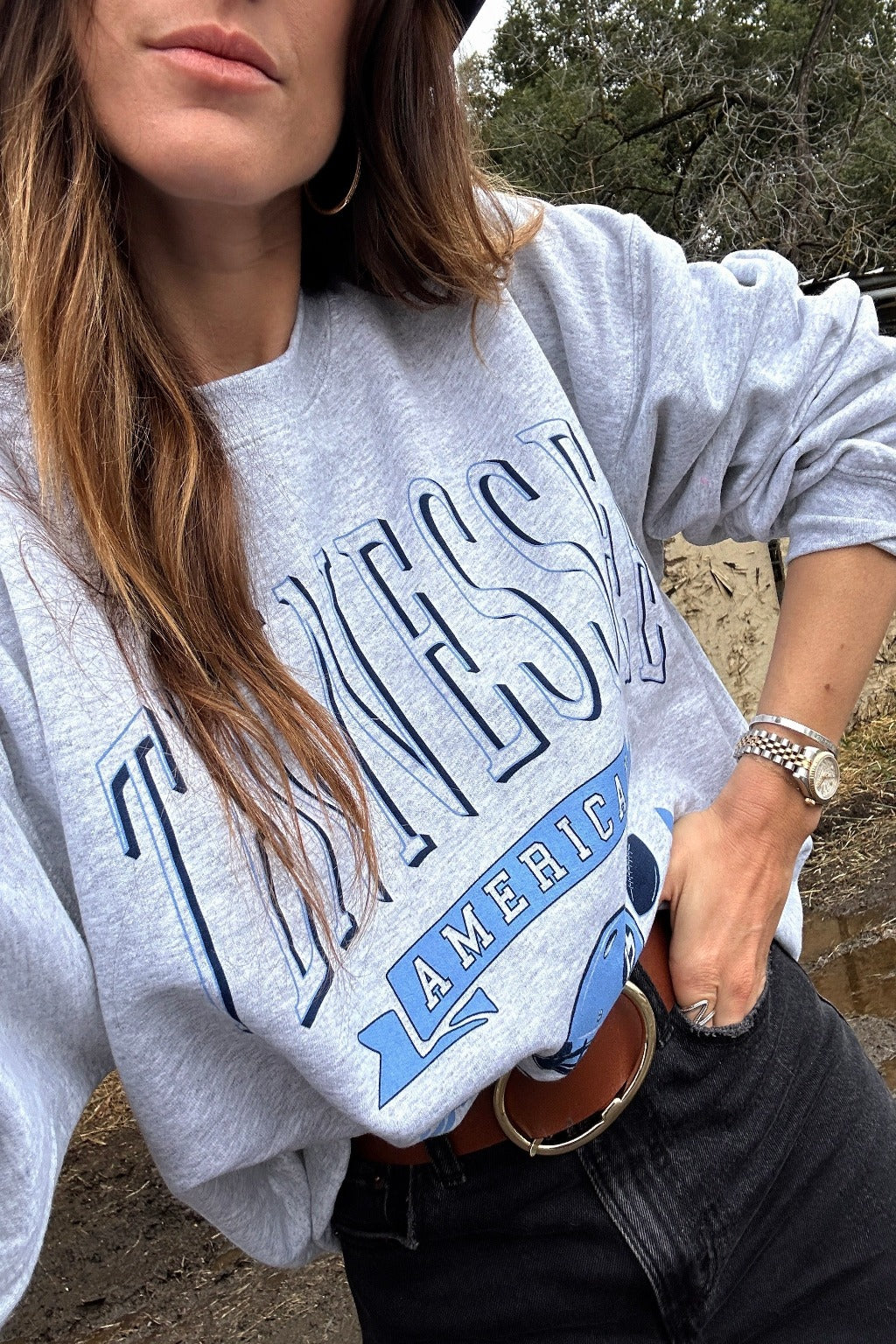 Tennessee Grey Crewneck Sweater - Image 2