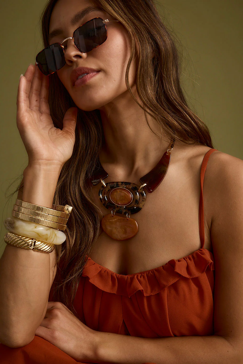 Tiger Eye Statement Necklace - Image 3