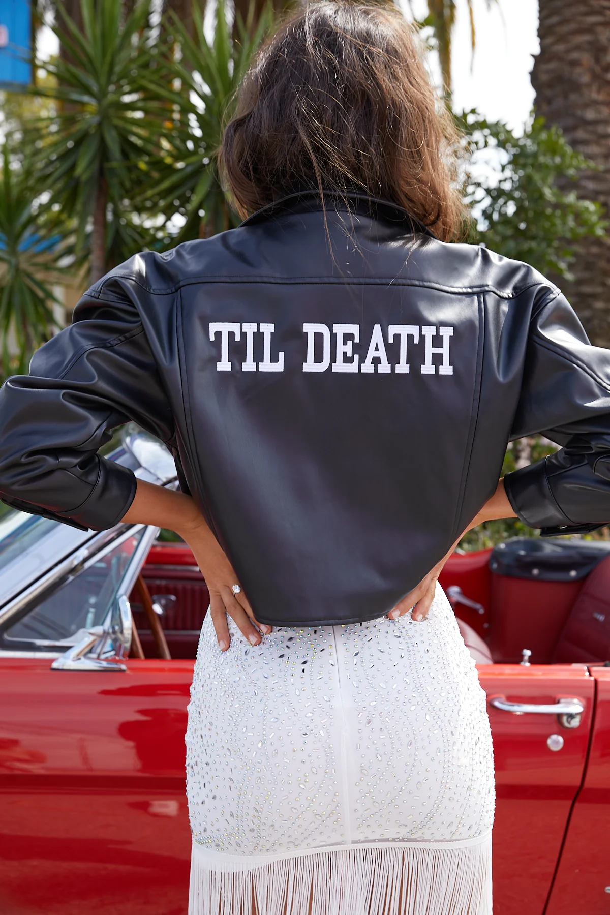 'Til Death Black Vegan Leather Jacket - Image 3