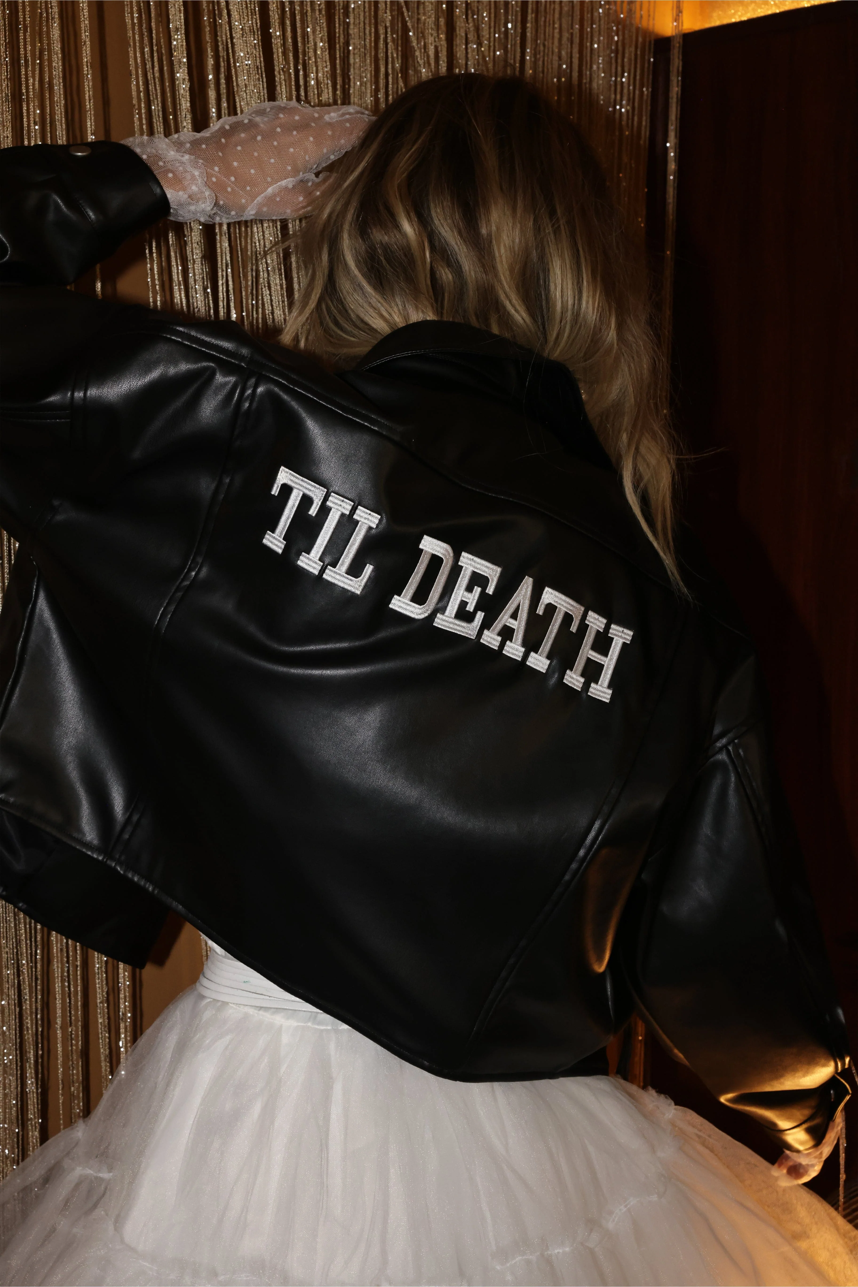 'Til Death Black Vegan Leather Jacket - Image 9