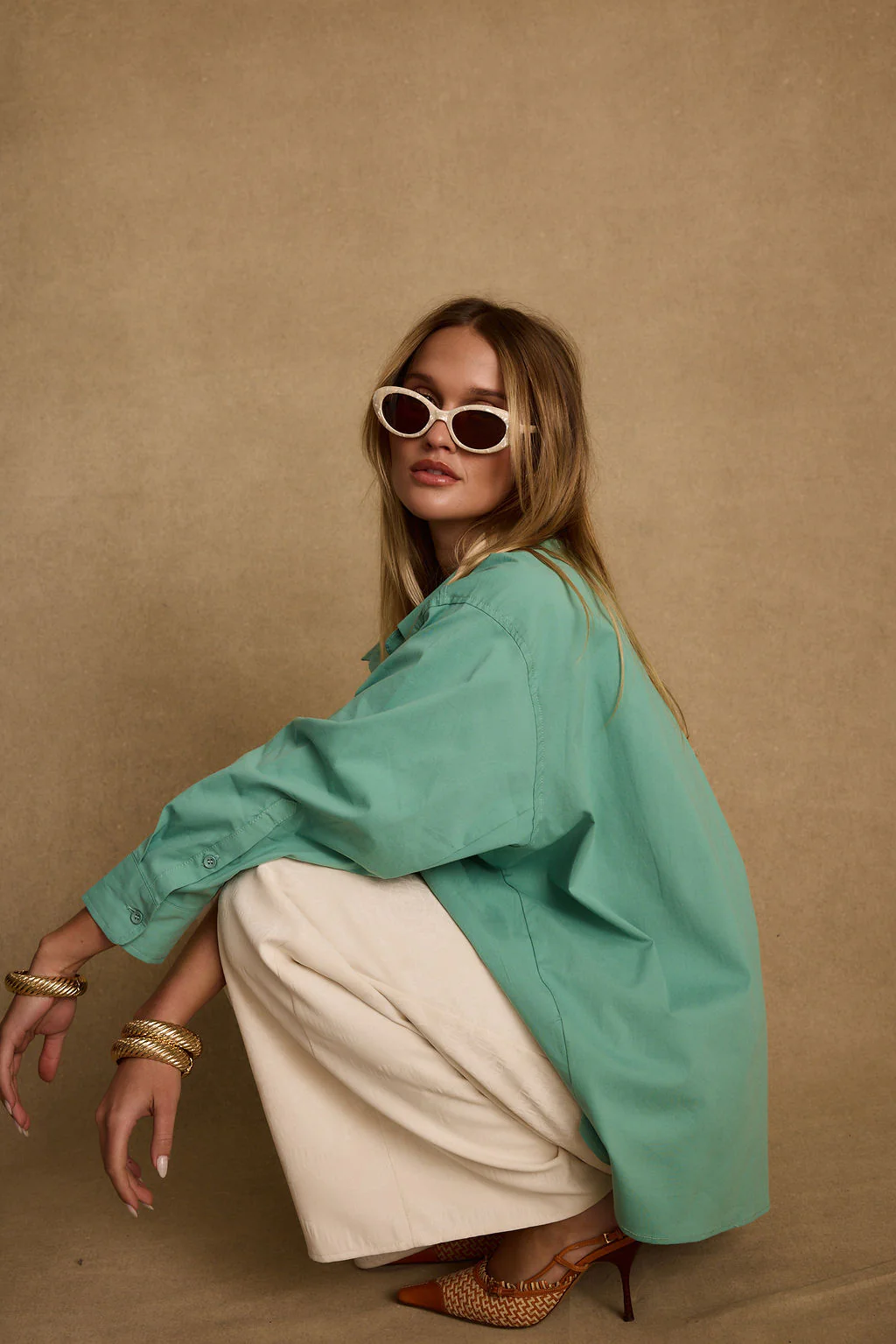 Vacanza Mint Button Up Top - Image 7