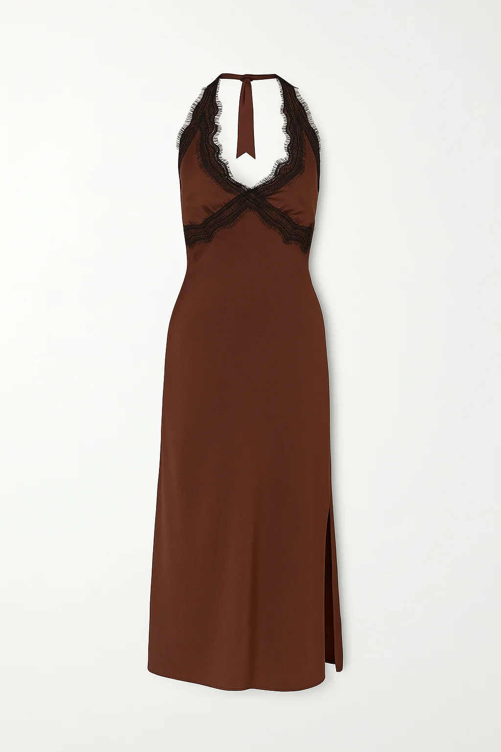 Vanessa Espresso Satin Midi Dress - Image 7