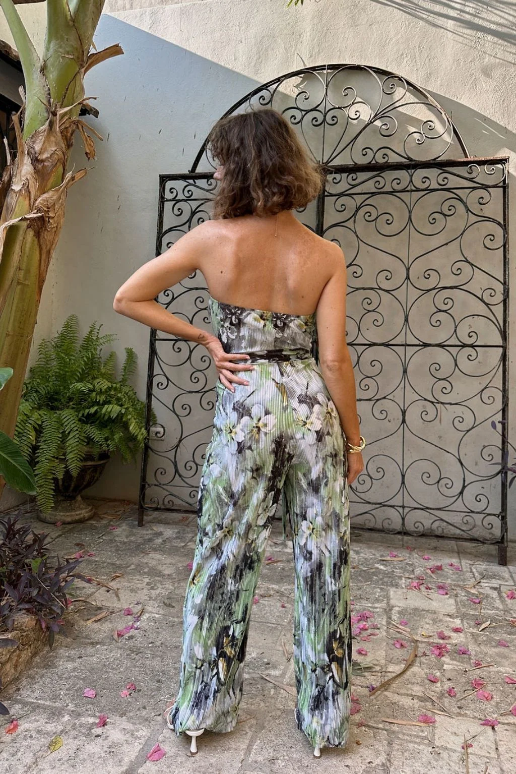 Verbena Plisse Strapless Jumpsuit - Image 2