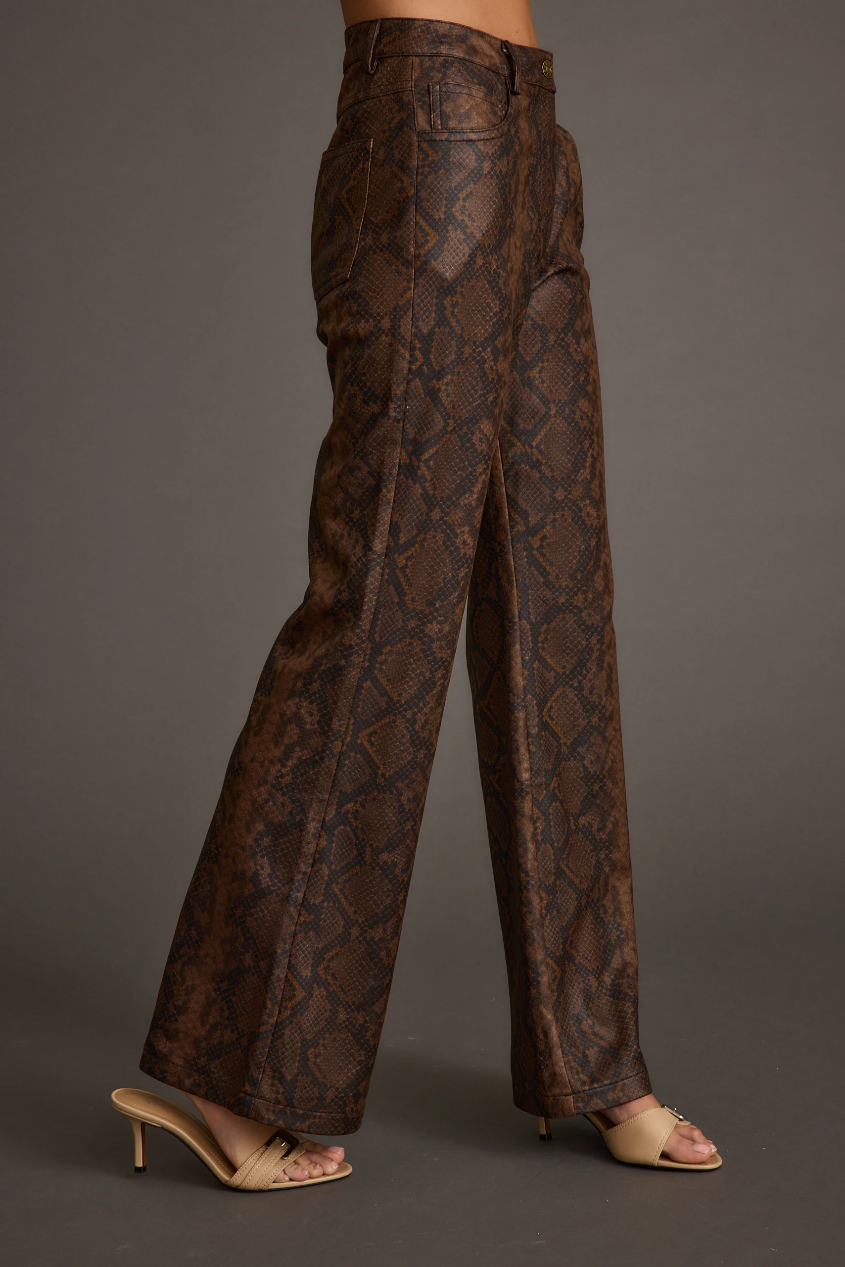 Viper Room Snake Print Vegan Leather Pants - Image 5