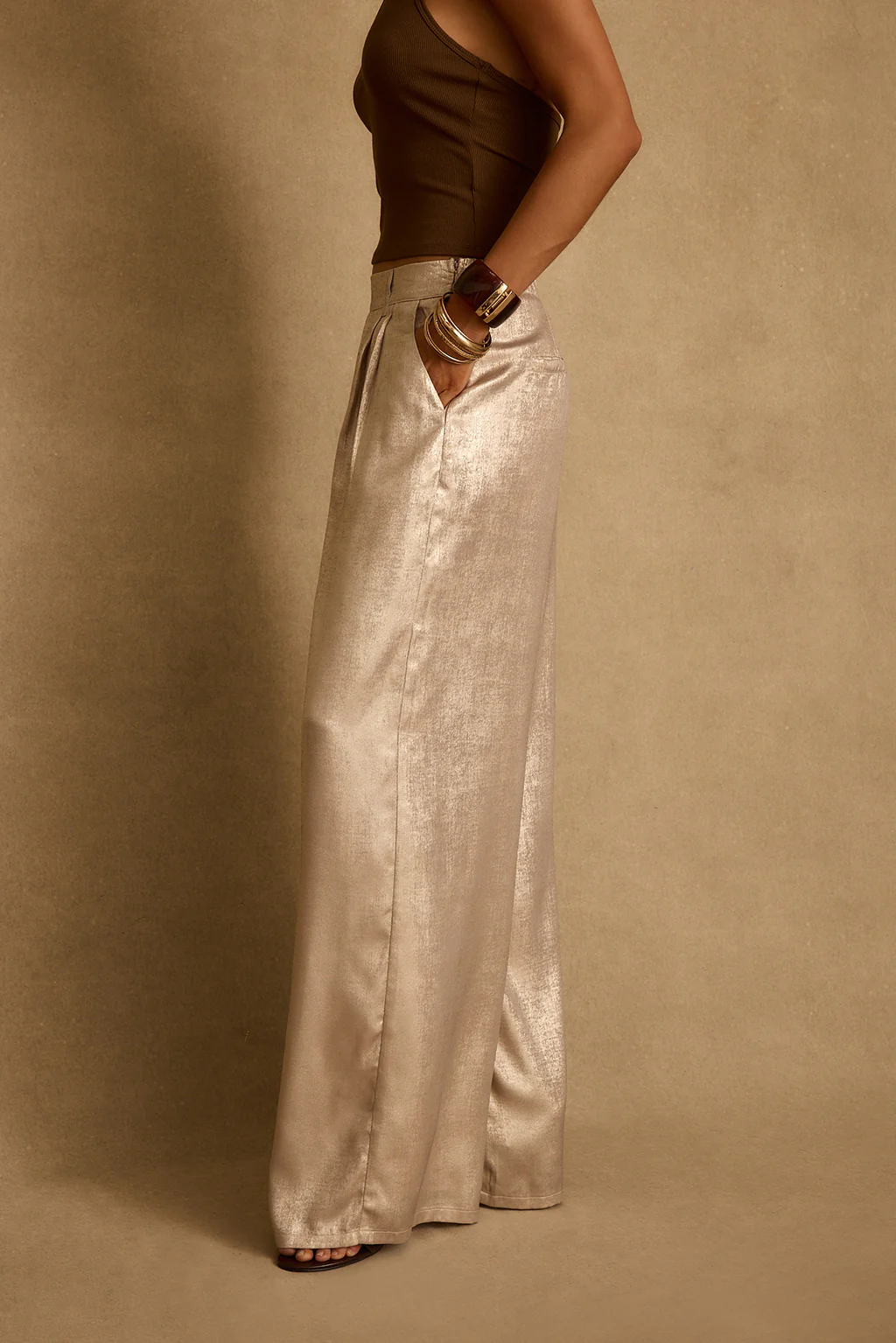 Waldorf Gold Shimmer Trousers - Image 4