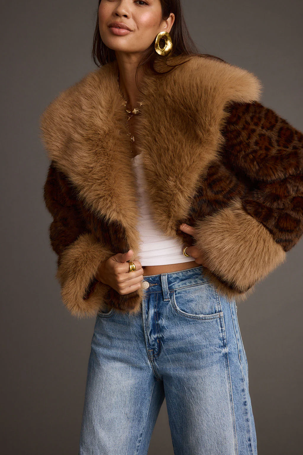 Wild Heart Leopard Faux Fur Cropped Jacket - Image 5