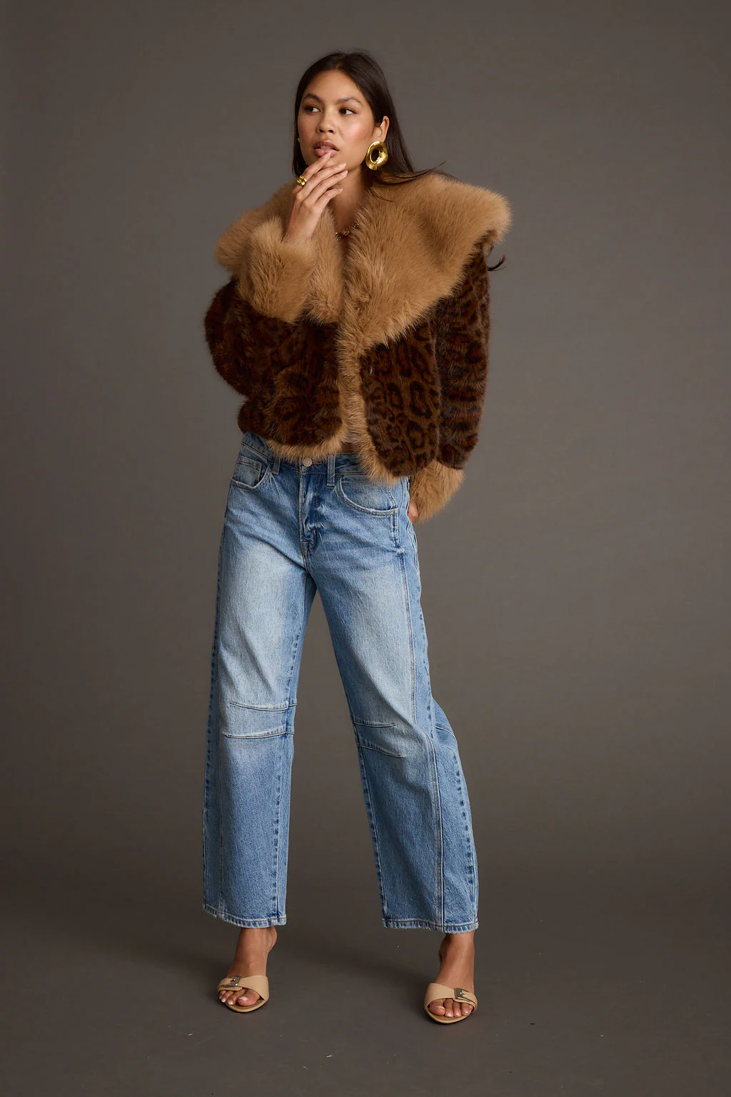 Wild Heart Leopard Faux Fur Cropped Jacket - Image 6