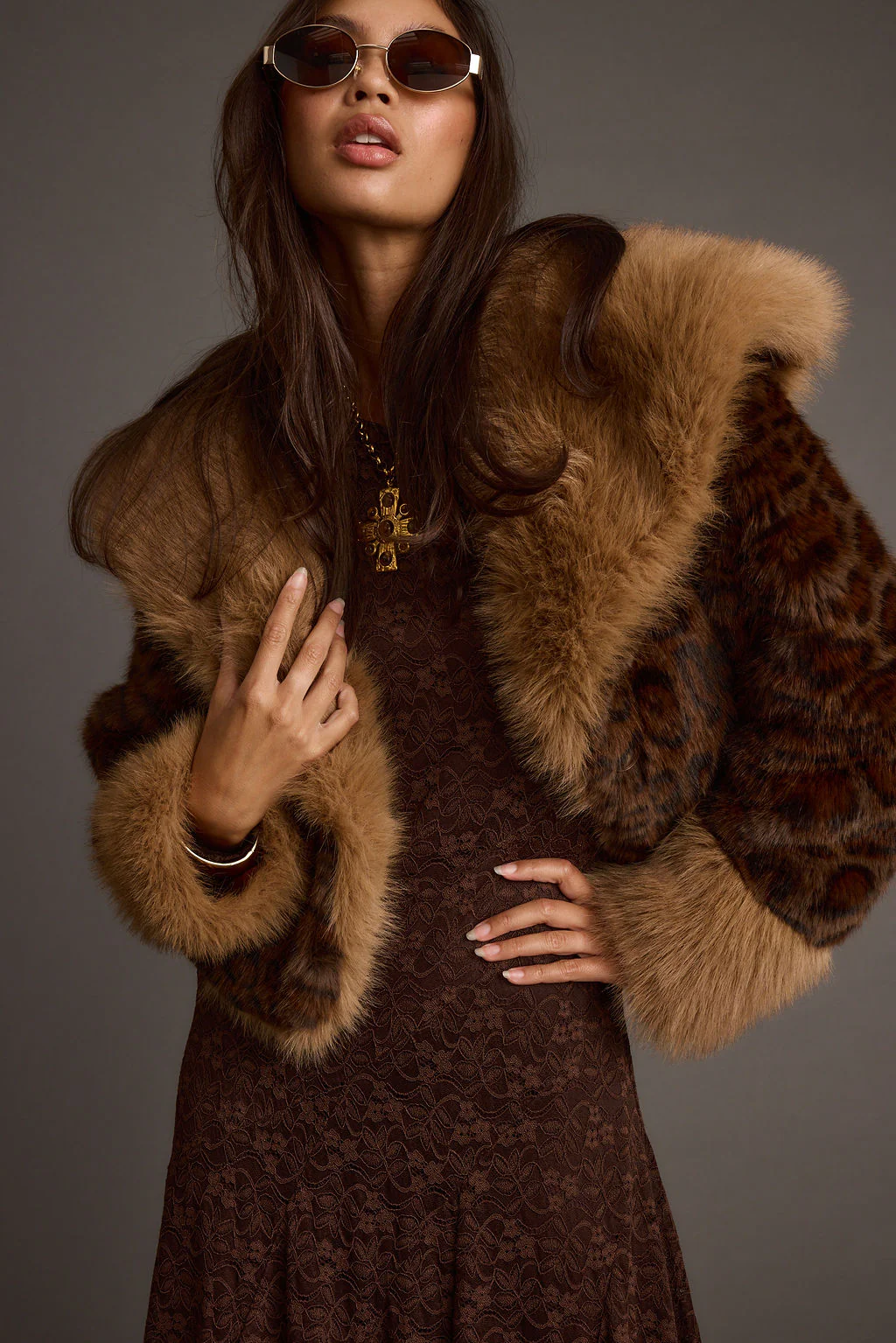 Wild Heart Leopard Faux Fur Cropped Jacket - Image 7