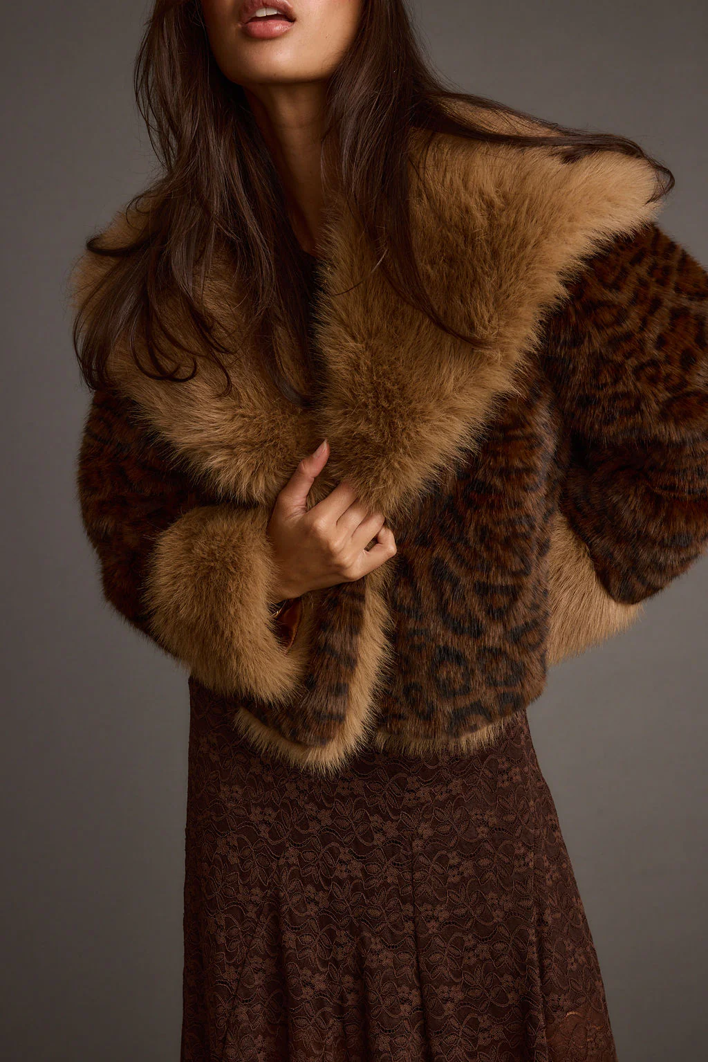 Wild Heart Leopard Faux Fur Cropped Jacket - Image 8