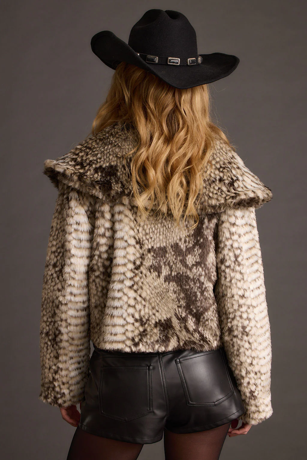 Wild Heart Snake Print Faux Fur Jacket - Image 5
