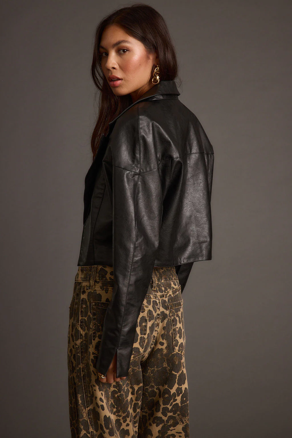 Wilde Black Vegan Leather Jacket - Image 3
