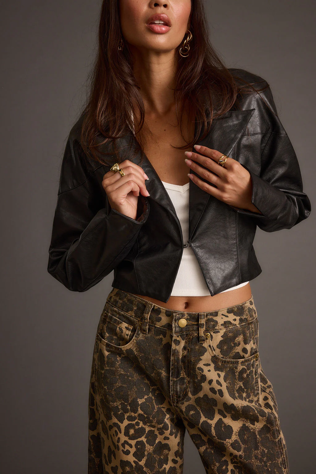 Wilde Black Vegan Leather Jacket - Image 4