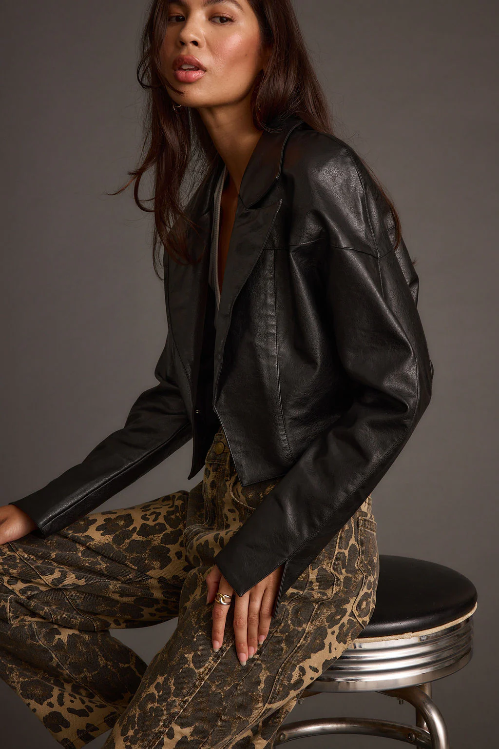 Wilde Black Vegan Leather Jacket - Image 5