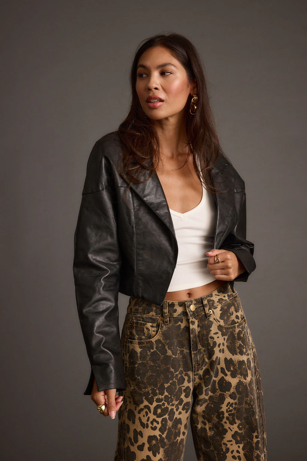 Wilde Black Vegan Leather Jacket - Image 6