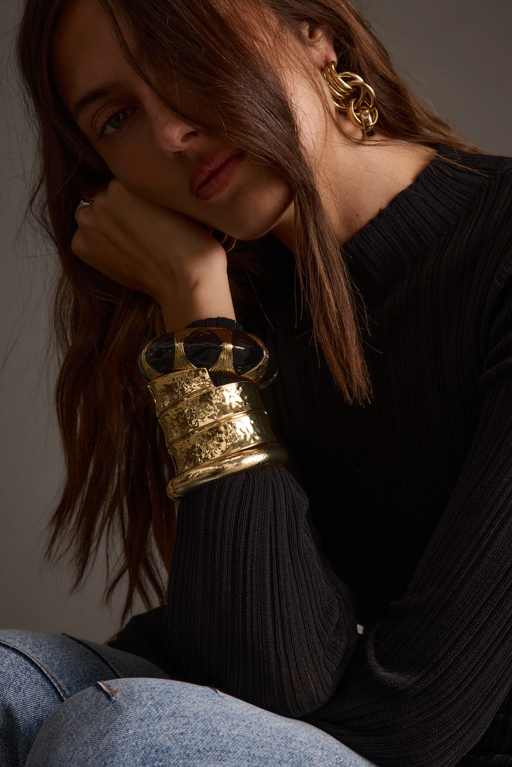 Yana Set of 3 Gold Bangles - Image 3