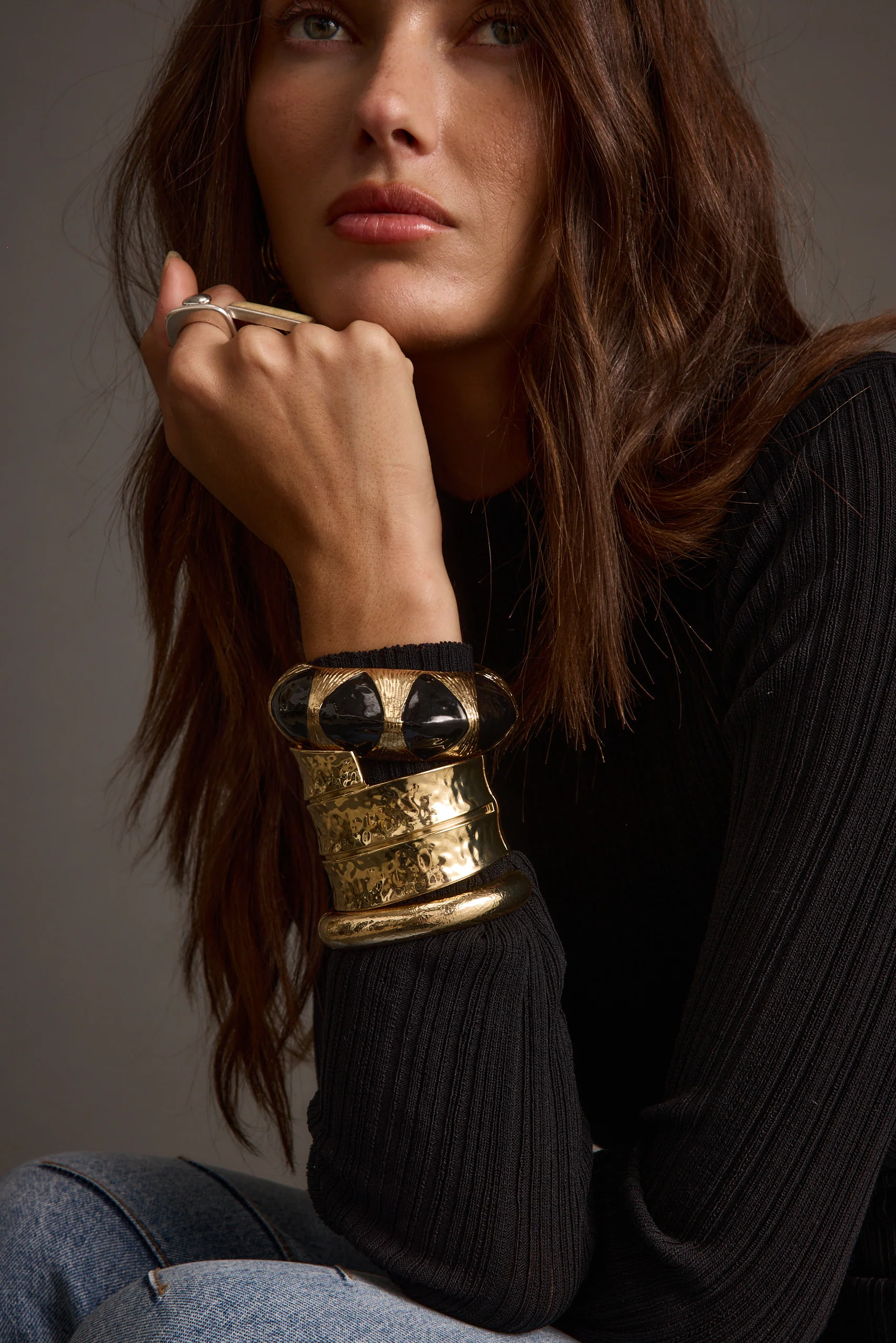 Yana Set of 3 Gold Bangles - Image 4