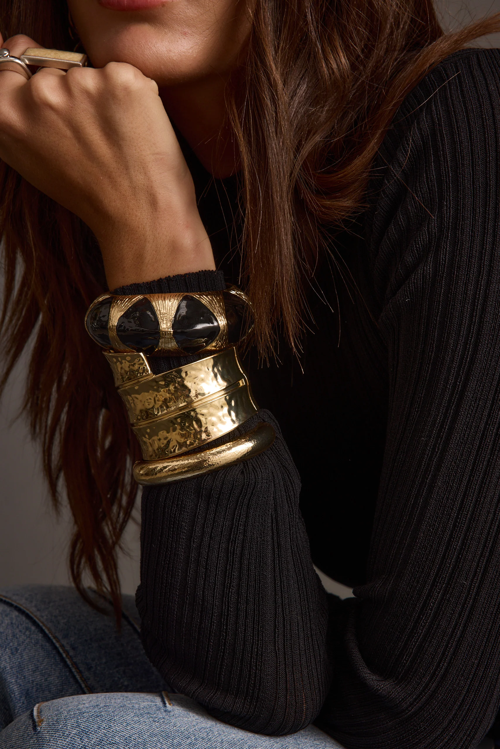 Yana Set of 3 Gold Bangles - Image 5